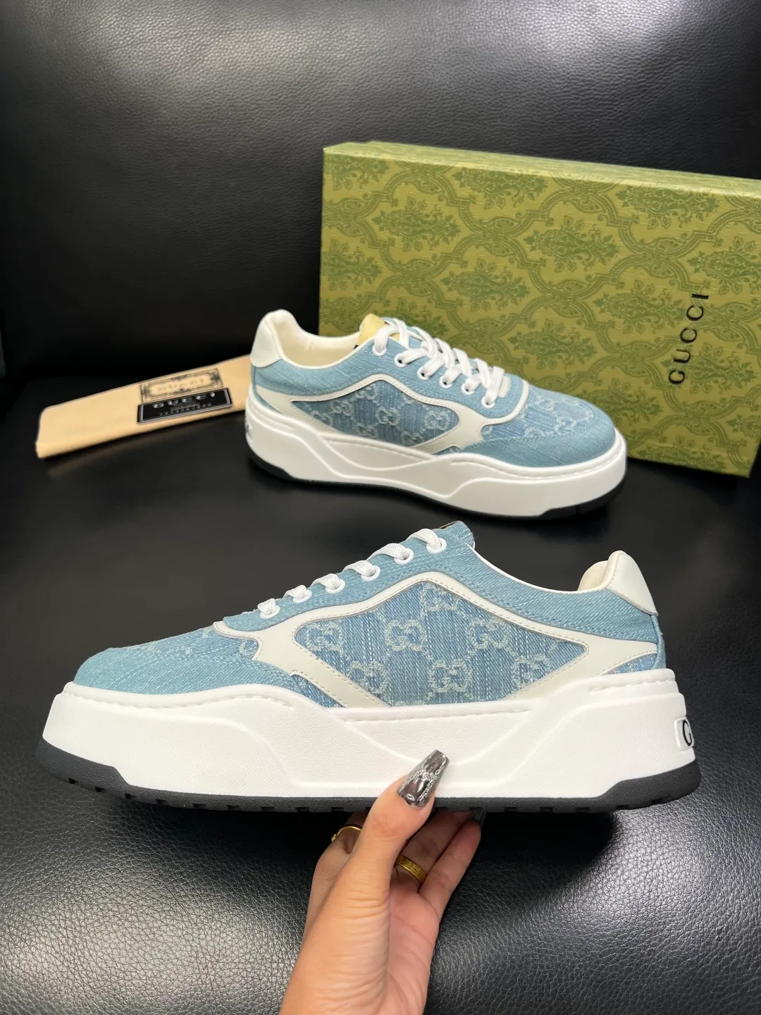 Men's shoes 💰820 Gucci high quality top crafts Gucci counter new original factory configuration, imported cowhide patchwork fabric from Italy, imported cowhide lining, breathable and comfortable, sole: original factory special supply original sole super comfortable, original factory and single goods, welcome to compare, code number 38-44 (customized 45 46)